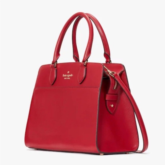 Kate Spade Madison medium satchel purse Red NWT - Picture 5 of 8
